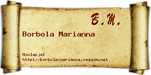 Borbola Marianna névjegykártya