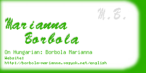 marianna borbola business card